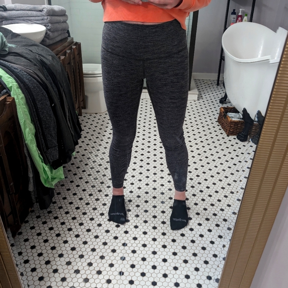 Lululemon L Gray Marled Leggings